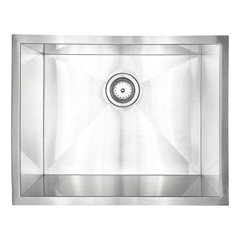 MSI singlebowl hand crafted stainless steel sink SIN 16 SINBWL WEL 2318 top view