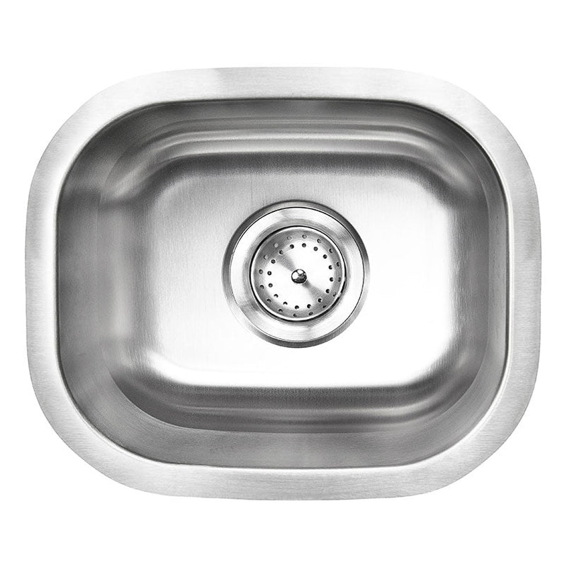 MSI singlebowl stainless steel sink SIN 18 SINBWL 1210 top view