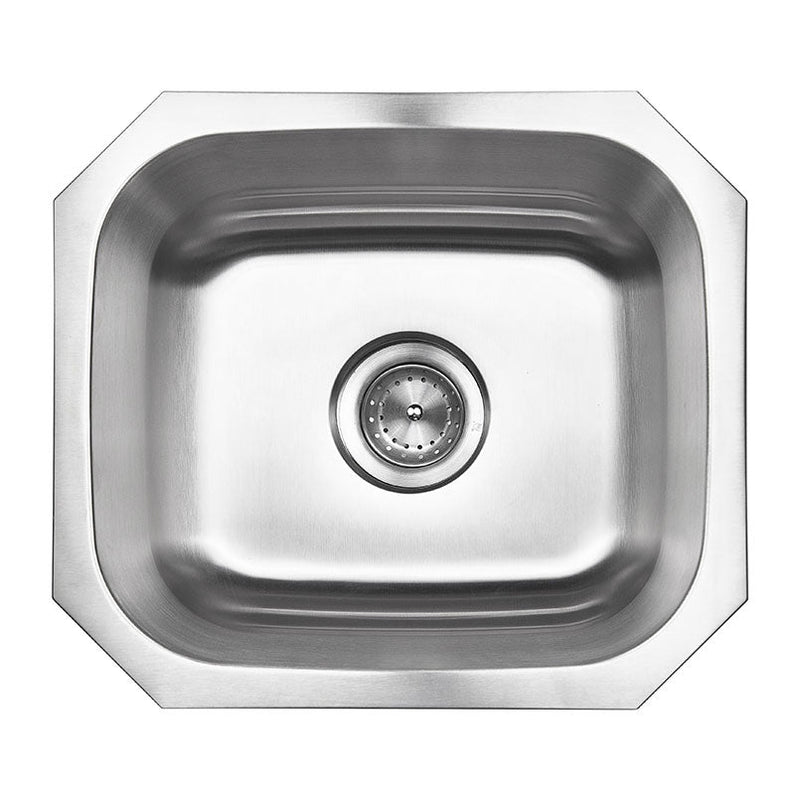 MSI singlebowl stainless steel sink SIN 18 SINBWL 1618 top view