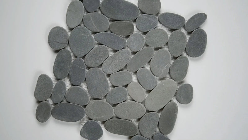 MSI Island Pebbles Tumbled Quartzite Mosaic Tile 12"x12.2" - Rio Lago Collection