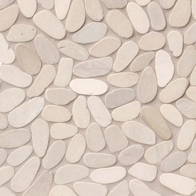 MSI Sliced Earth Pebbles Tumbled Marble Mosaic Tile 11.81"x11.81" - Rio Lago Collection