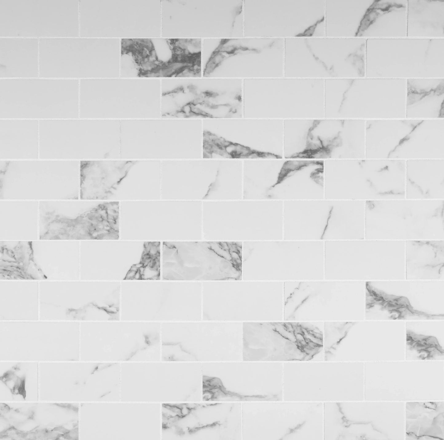 MSI Statuario Porcelain Mosaic Wall and Floor Tile 2"x4" - Pietra Collection