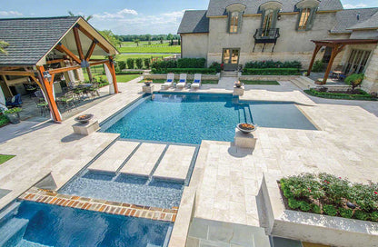 MSI Tuscany Beige Brushed Travertine Pool Coping 16"x24"x2"