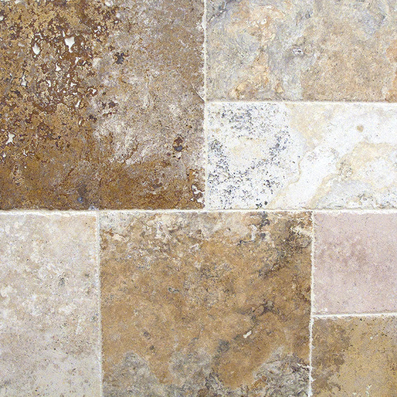 MSI tuscany porcini pattern honed unfilled chiseled travertine floor tile TTPOR PAT HUFC
