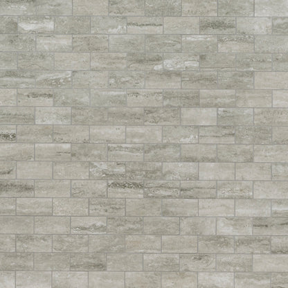 MSI Veneto Grey Polished Porcelain Mosaic Wall and Floor Tile 2"x4"