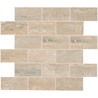 MSI Veneto Sand Polished Porcelain Mosaic Wall and Floor Tile 2"x4"