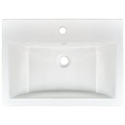 MSI white porcelain overmount sink 24x17 SIN POR VOMRECWHT 2417 top view