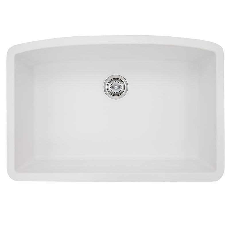 MSI white quartz singlebowl sink SIN QTZ SINBWL 3219 WHT top view