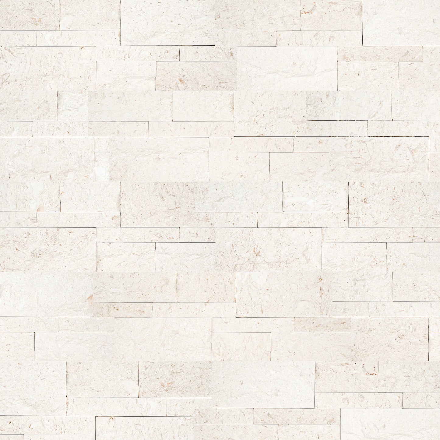 MSI XL Rockmount Mayra White Splitface Ledger Panel Limestone Wall Tile 9"x24"