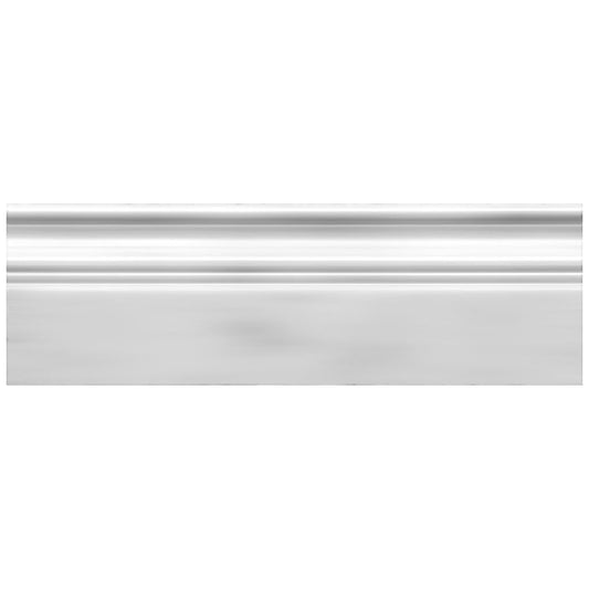 White 4x12 Polished Thassos Baseboard Marble Tile Trim (10 pack, 3.33 sq ft/case)