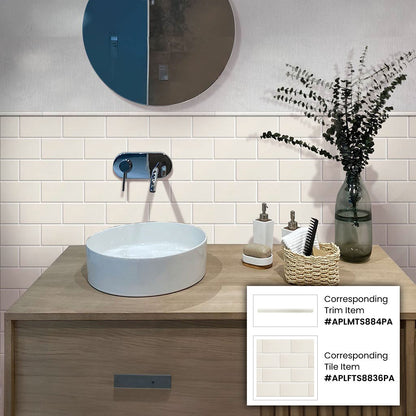 White 3x6 Polished Subway Thassos Marble Tile (40 pack, 5 sq ft/case)