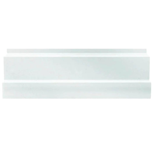 Snow White 4x12 Polished Thassos Baseboard Marble Tile Trim (10 pack, 3.33 sq ft/case)