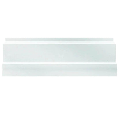 Snow White 4x12 Polished Marble Baseboard Tile Trim (10 pack, 3.33 sq ft/case) - Sample