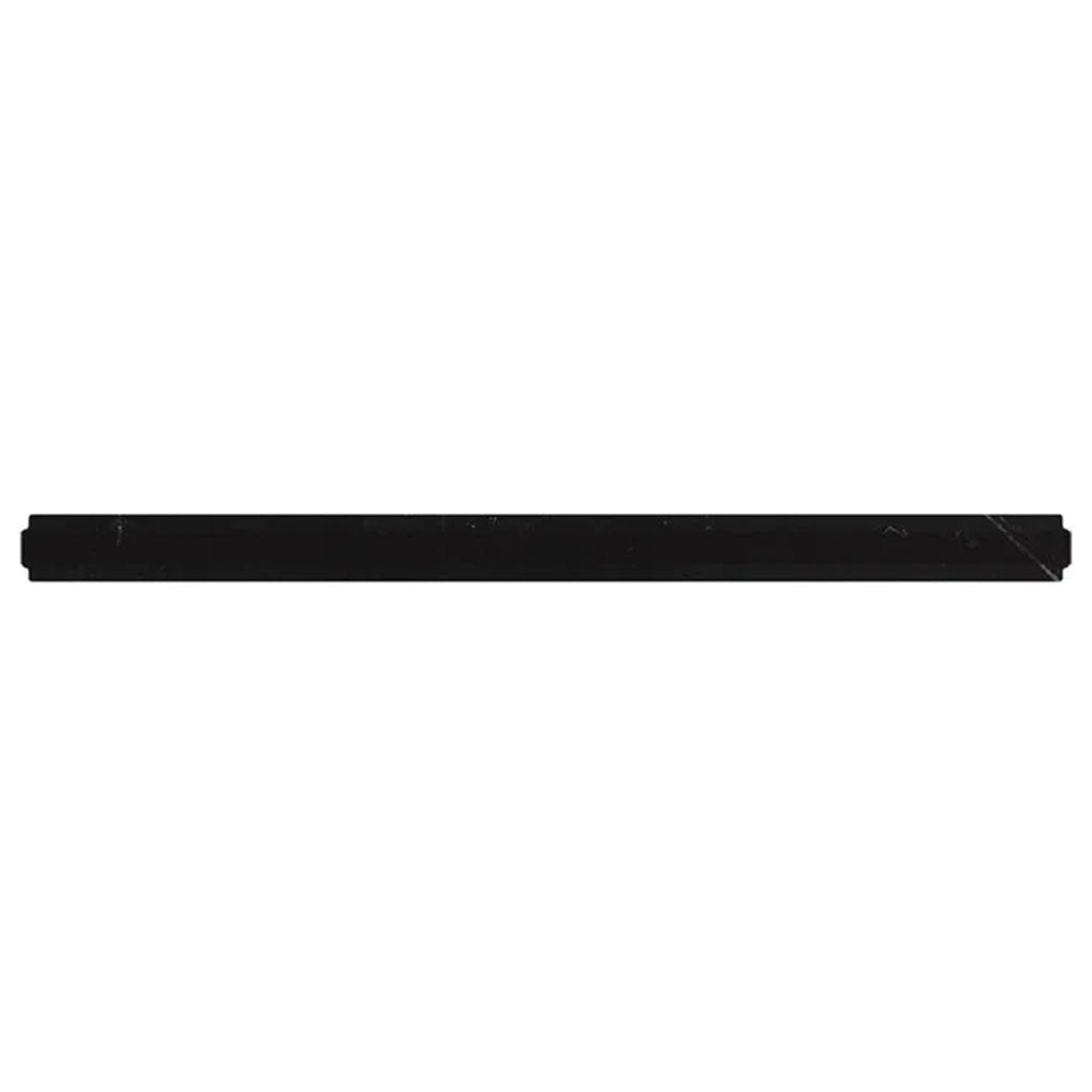 Eastern Black 0.8x12 Honed Pencil Marble Tile Trim (10 pack, 0.667 sq ft/case)