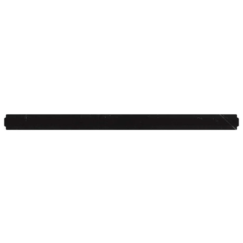 Eastern Black 0.8x12 Polished Pencil Marble Tile Trim (10 pack, 0.667 sq ft/case)