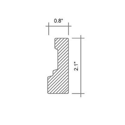 Eastern Black 2x12 Chair Rail Honed Marble Tile Trim (10 pack, 1.667 sq ft/case)