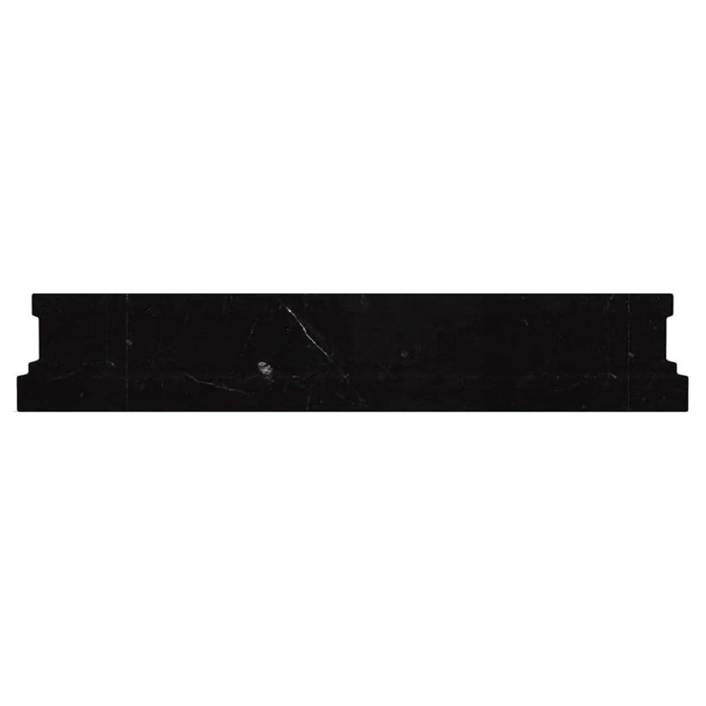 Black 2x12 Honed Marble Chair Rail Tile Trim (10 pack, 1.667 sq ft/case) - Sample