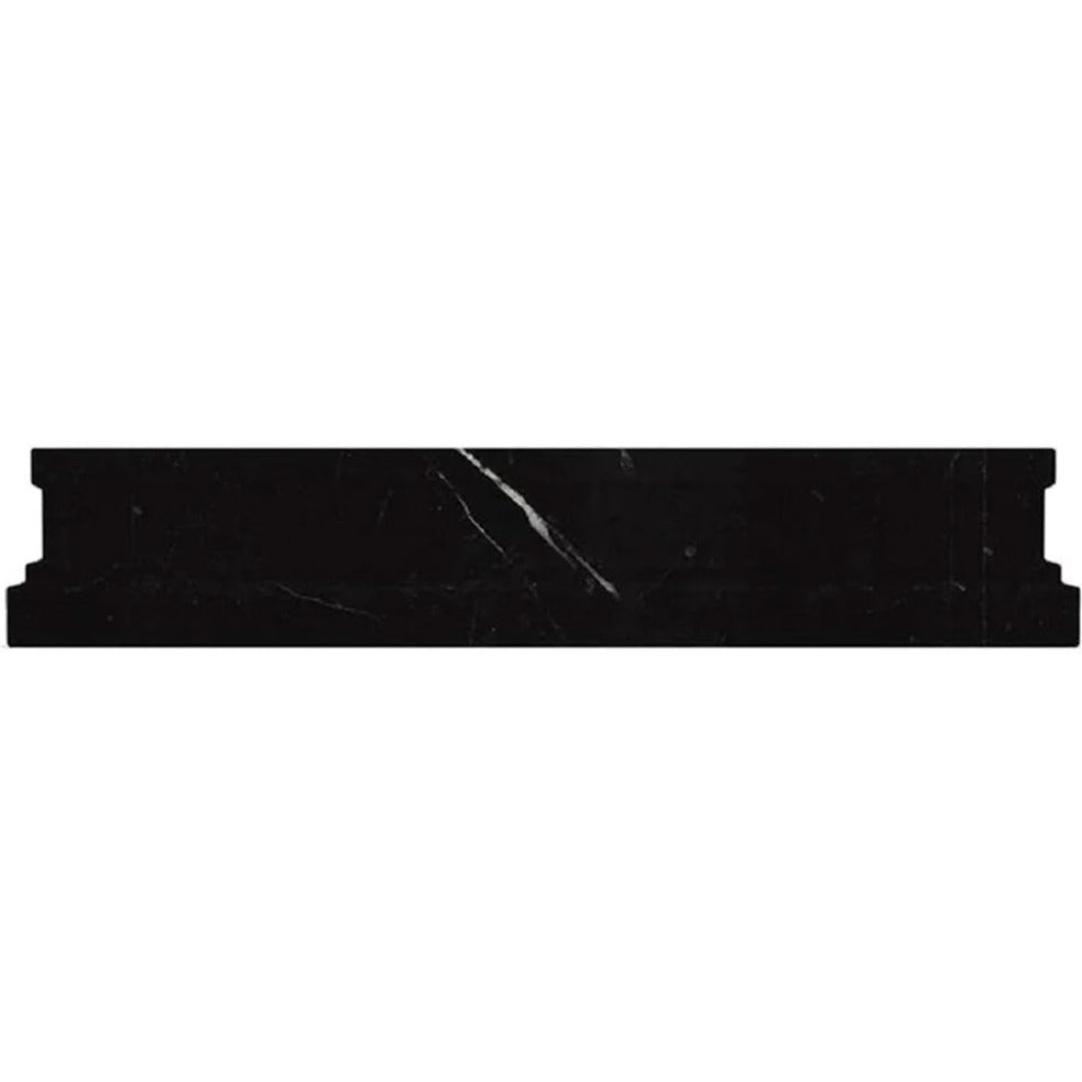 Eastern Black 2x12 Polished Chair Rail Marble Tile Trim (10 pack, 1.667 sq ft/case)