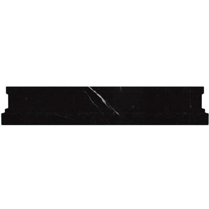 Black 2x12 Polished Marble Chair Rail Tile Trim (10 pack, 1.667 sq ft/case) - Sample