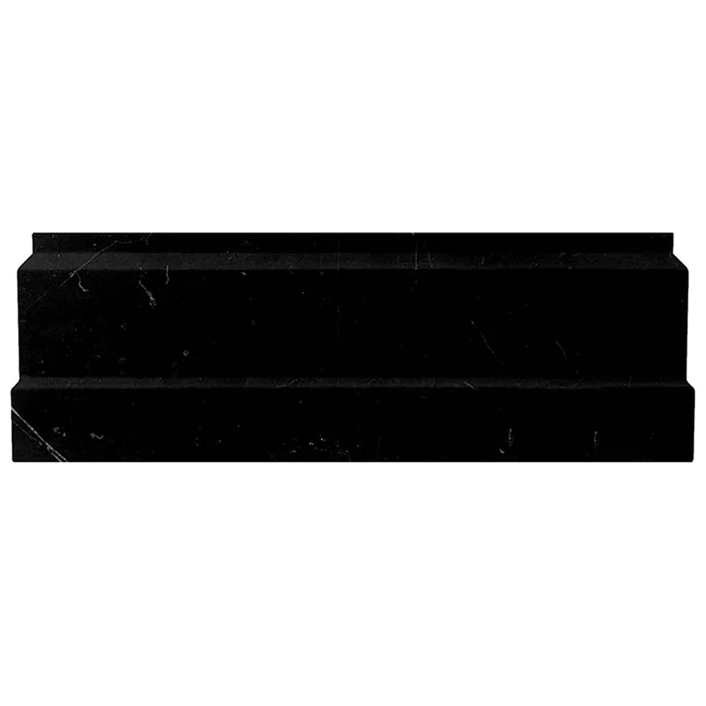Eastern Black 4x12 Polished Baseboard Marble Tile Trim (10 pack, 3.33 sq ft/case)
