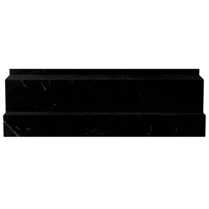 Eastern Black 4x12 Polished Baseboard Marble Tile Trim (10 pack, 3.33 sq ft/case)