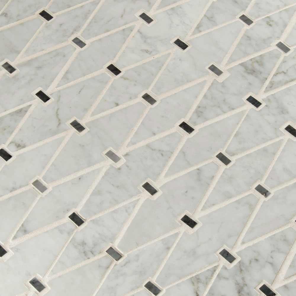 MSI Marbella Diamond Marble Mosaic Wall and Floor Tile 12"x12"