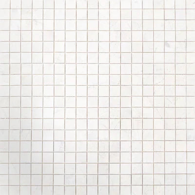 Palia White Polished Dolomite 2"x 2" on 12" x 12" Mesh Mosaic Tile