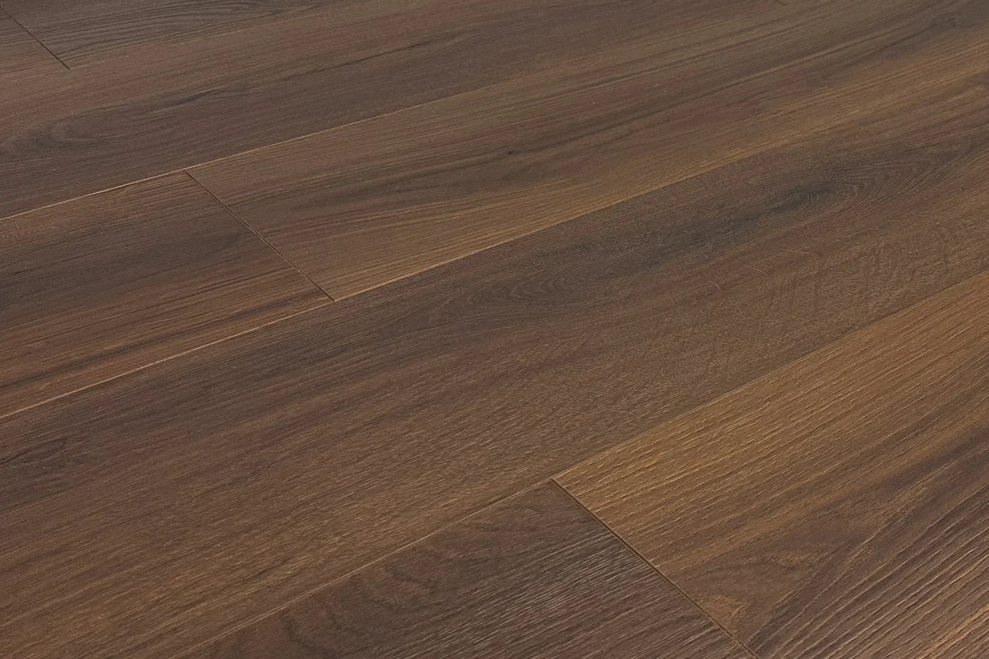 Marron Fonce Embossed Matte 9.37"x60" Waterproof Laminate Flooring 12mm - Greek