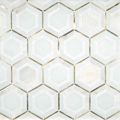 MSI Medici Gold Pattern Stone Metal Mosaic Wall and Floor Tile 10.83"x12.44"