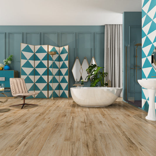 Mellitus SPC Textured/Embossed 7"x60" Vinyl Flooring 6mm - Majestic Tan