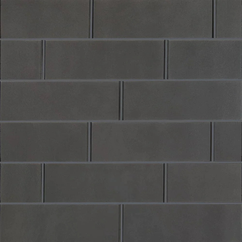 MSI Metallic Gray Glass Subway Tile 4"x12"