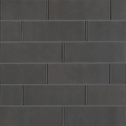 MSI Metallic Gray Glass Subway Tile 4"x12"