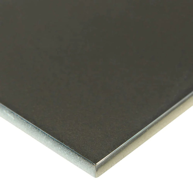 MSI Metallic Gray Bevel Glass Subway Tile 4"x12"
