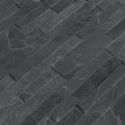 MSI Midnight Ash Veneer Peel and Stick Slate Wall Tile 6"x22"