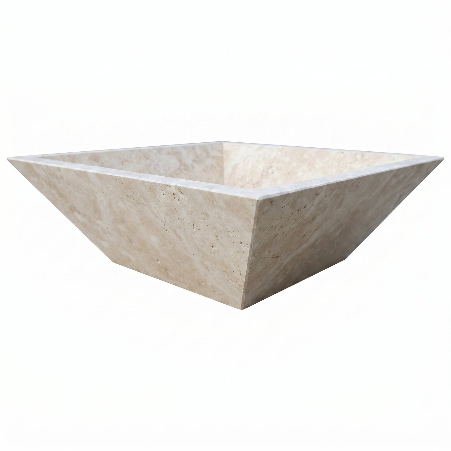 Miletos Ivory Travertine Natural Stone Fire Pit

Dimensions: 24" W x 24" L x 8" H