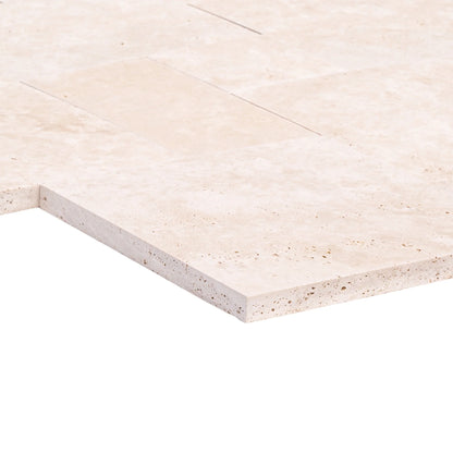 Travertine Miletos Ivory Tumbled Pattern Pavers