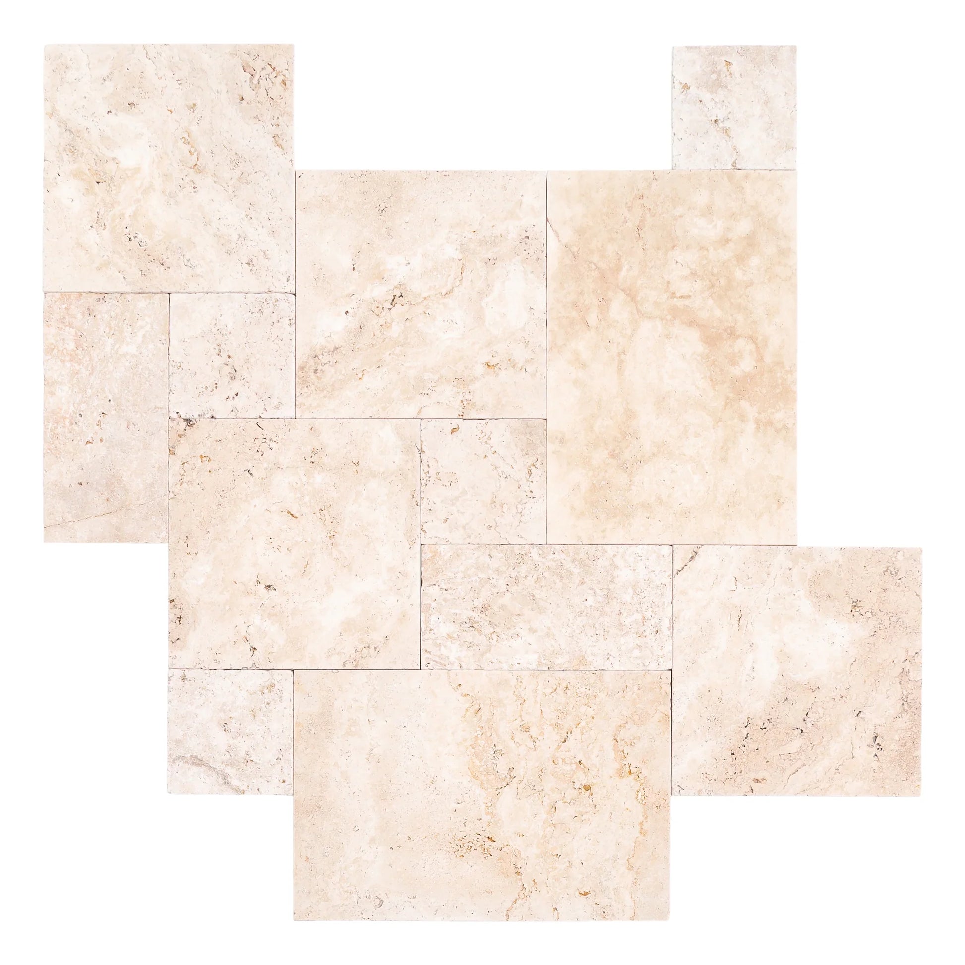 Mina Rustic Travertine Tumbled Pavers