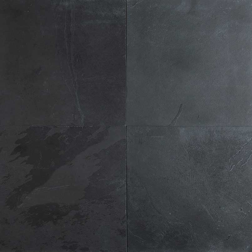 MSI Montauk Black Slate Wall and Floor Tile 16"x16"