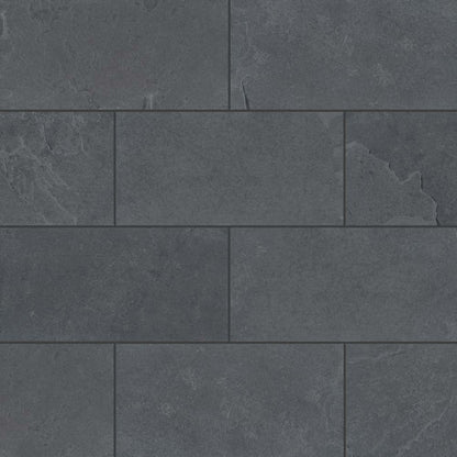 MSI Montauk Black Gauged Slate Wall And Floor Subway Tile