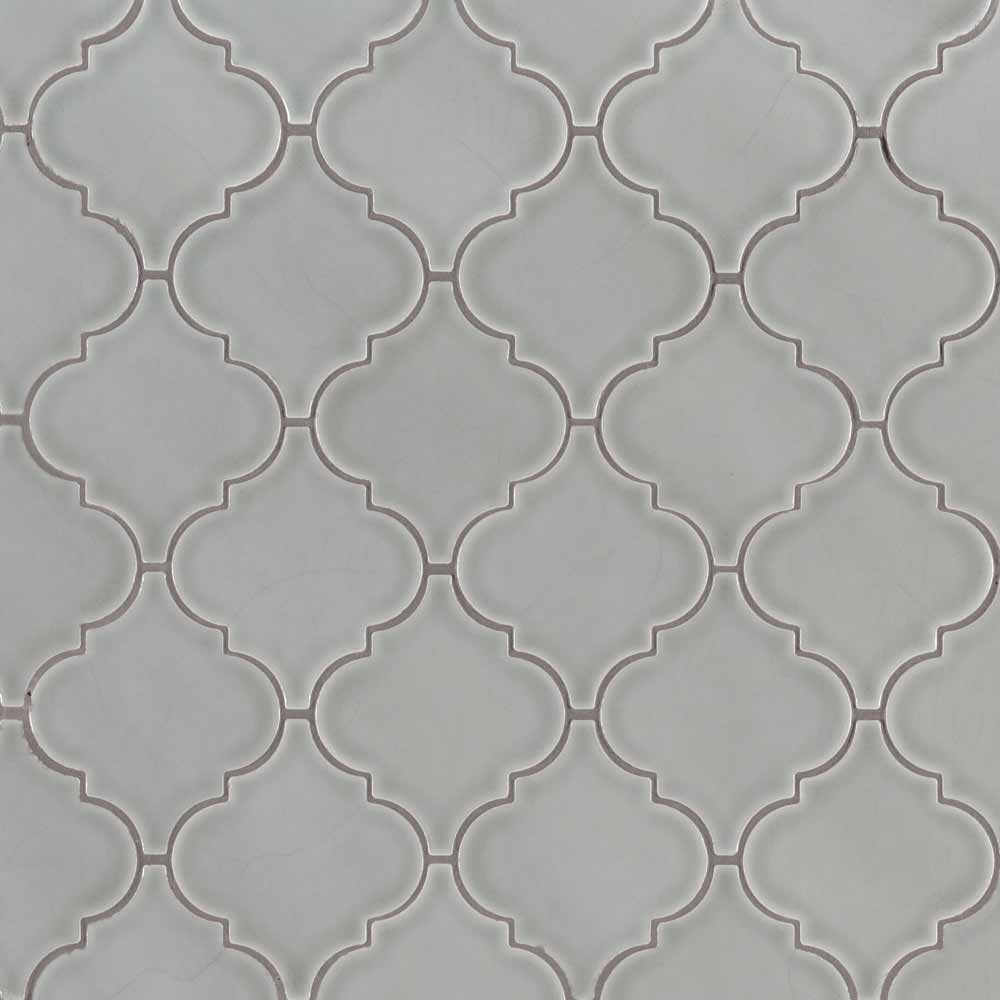 MSI Morning Fog Arabesque Polished Ceramic Mosaic Wall Tile 10.83"x15.5"