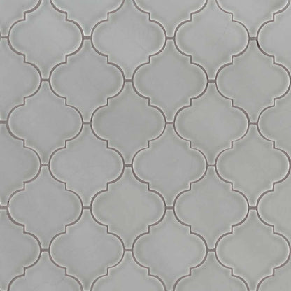 MSI Morning Fog Arabesque Polished Ceramic Mosaic Wall Tile 10.83"x15.5"