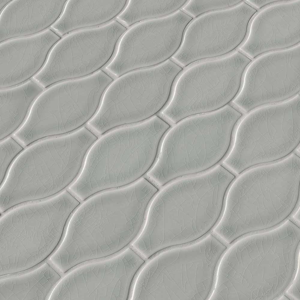 MSI Morning Fog Ogee Polished Ceramic Mosaic Wall Tile 11.22"x14.37"