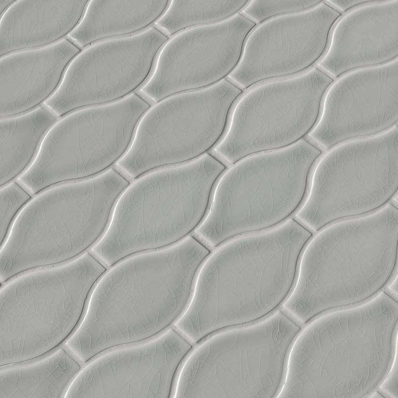 MSI Morning Fog Ogee Polished Ceramic Mosaic Wall Tile 11.22"x14.37"