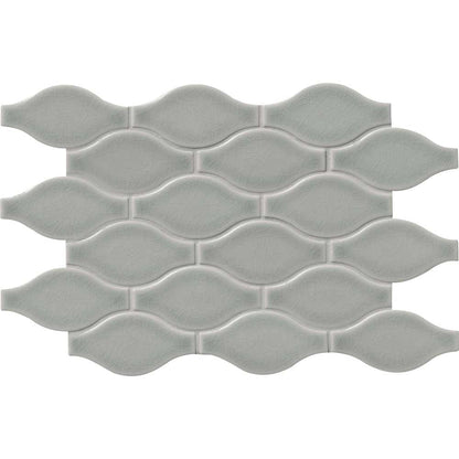 MSI Morning Fog Ogee Polished Ceramic Mosaic Wall Tile 11.22"x14.37"