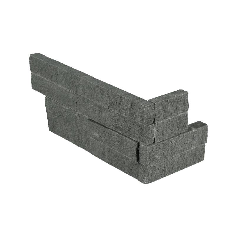 Mountain bluestone splitface ledger corner 6 x 18 natural sandstone wall tile LPNLDMOUBLU618COR product shot corner tile view