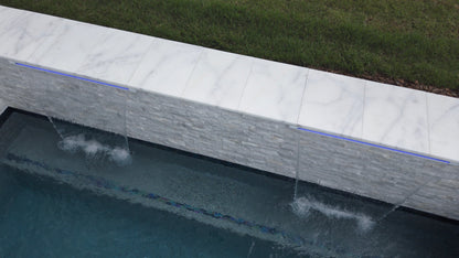 Turkish Carrara White Marble Sand-Blasted Pavers