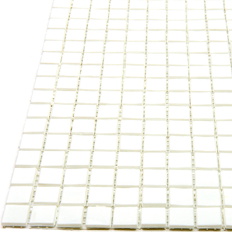 Baby Powder White 12x12 Glossy Uniform Square Glass Mosaic Tile (20 pack, 18.69 sq ft/case)