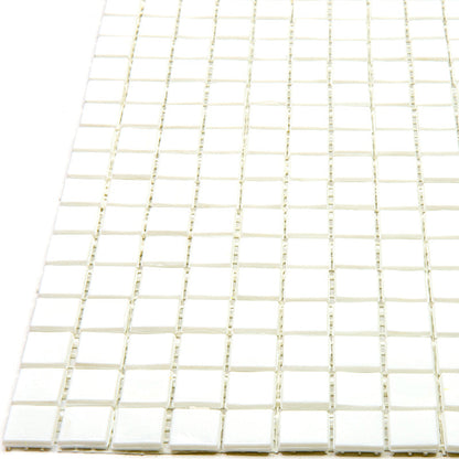 Baby Powder White 12x12 Glossy Uniform Square Glass Mosaic Tile (20 pack, 18.69 sq ft/case)