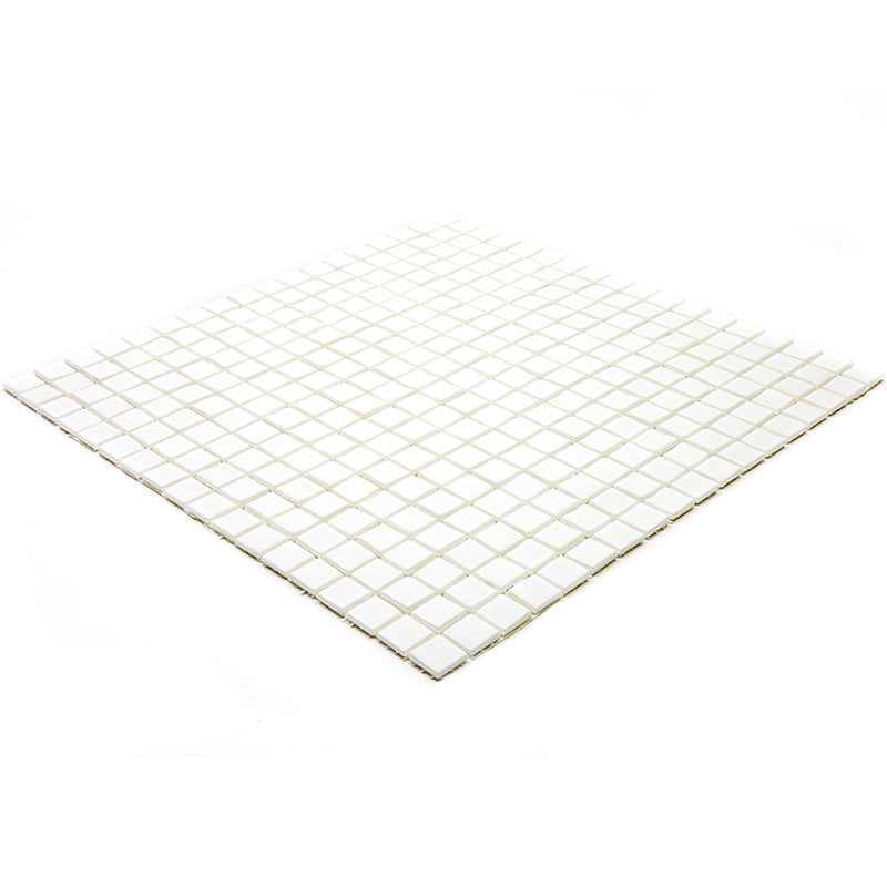 Baby Powder White 12x12 Glossy Uniform Square Glass Mosaic Tile (20 pack, 18.69 sq ft/case)