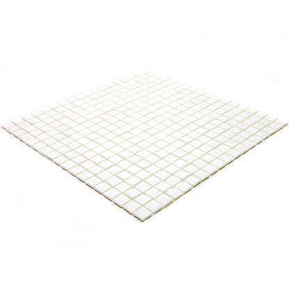 Baby Powder White 12x12 Glossy Uniform Square Glass Mosaic Tile (20 pack, 18.69 sq ft/case)